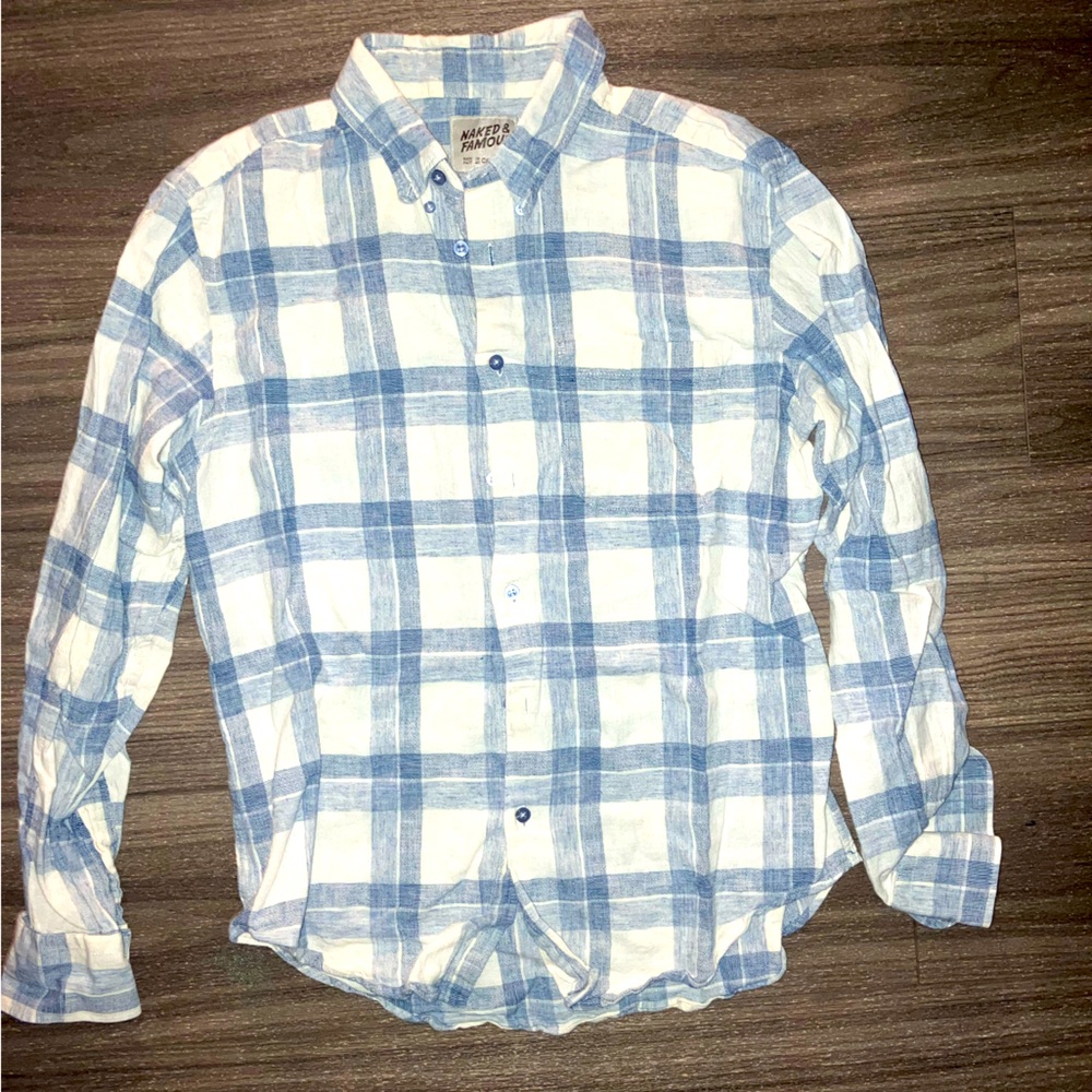 Naked and Famous 100% Cotton Plaid Shirt